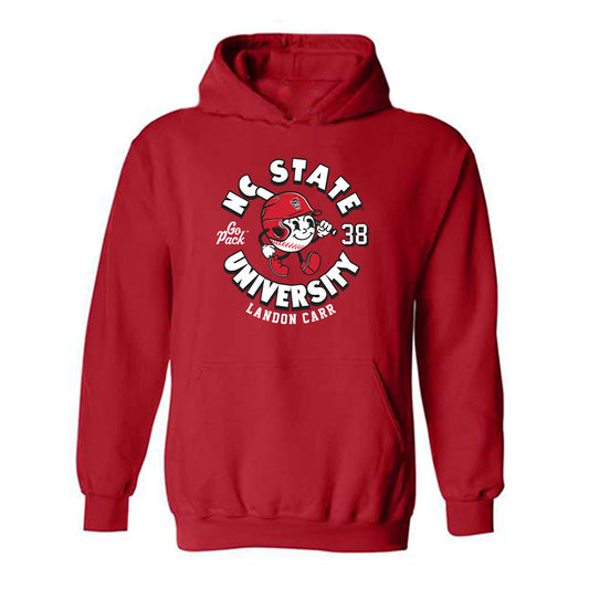 NC State - NCAA Baseball : Landon Carr - Fashion Shersey Hooded Sweatshirt-0