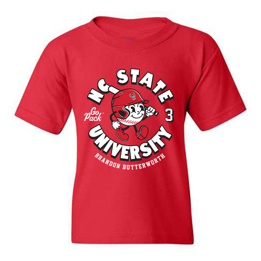 NC State - NCAA Baseball : Brandon Butterworth - Youth T-Shirt Fashion Shersey