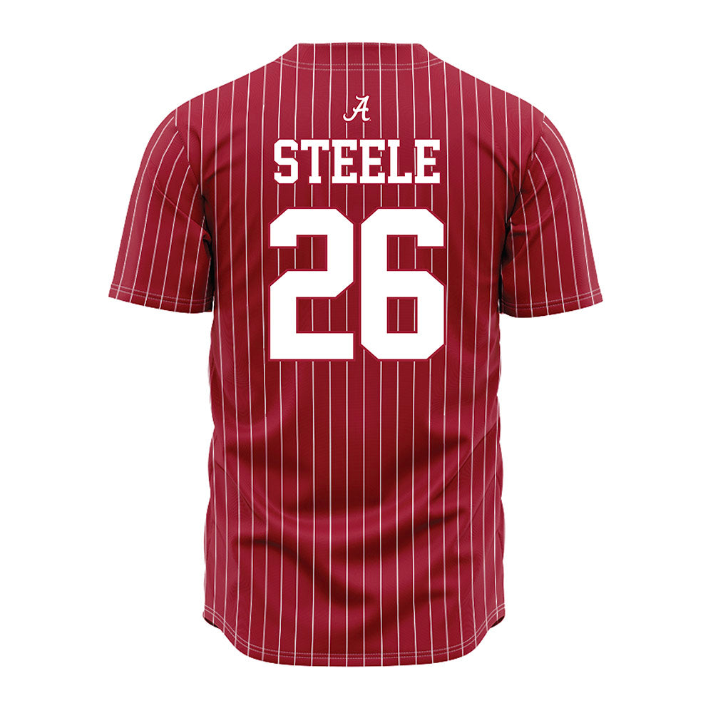 Alabama - NCAA Baseball : Peyton Steele - Pinstripe Jersey-2