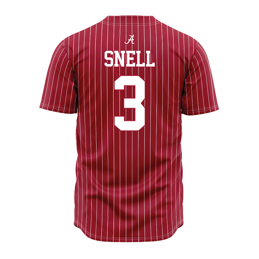 Alabama - NCAA Baseball : Kade Snell - Pinstripe Jersey-3