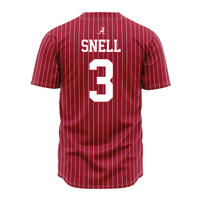 Alabama - NCAA Baseball : Kade Snell - Pinstripe Jersey-3