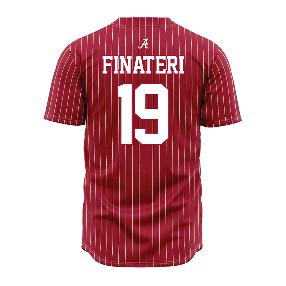 Alabama - NCAA Baseball : Aeden Finateri - Pinstripe Jersey-3