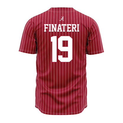 Alabama - NCAA Baseball : Aeden Finateri - Pinstripe Jersey-3