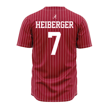 Alabama - NCAA Baseball : Matthew Heiberger - Pinstripe Jersey-2
