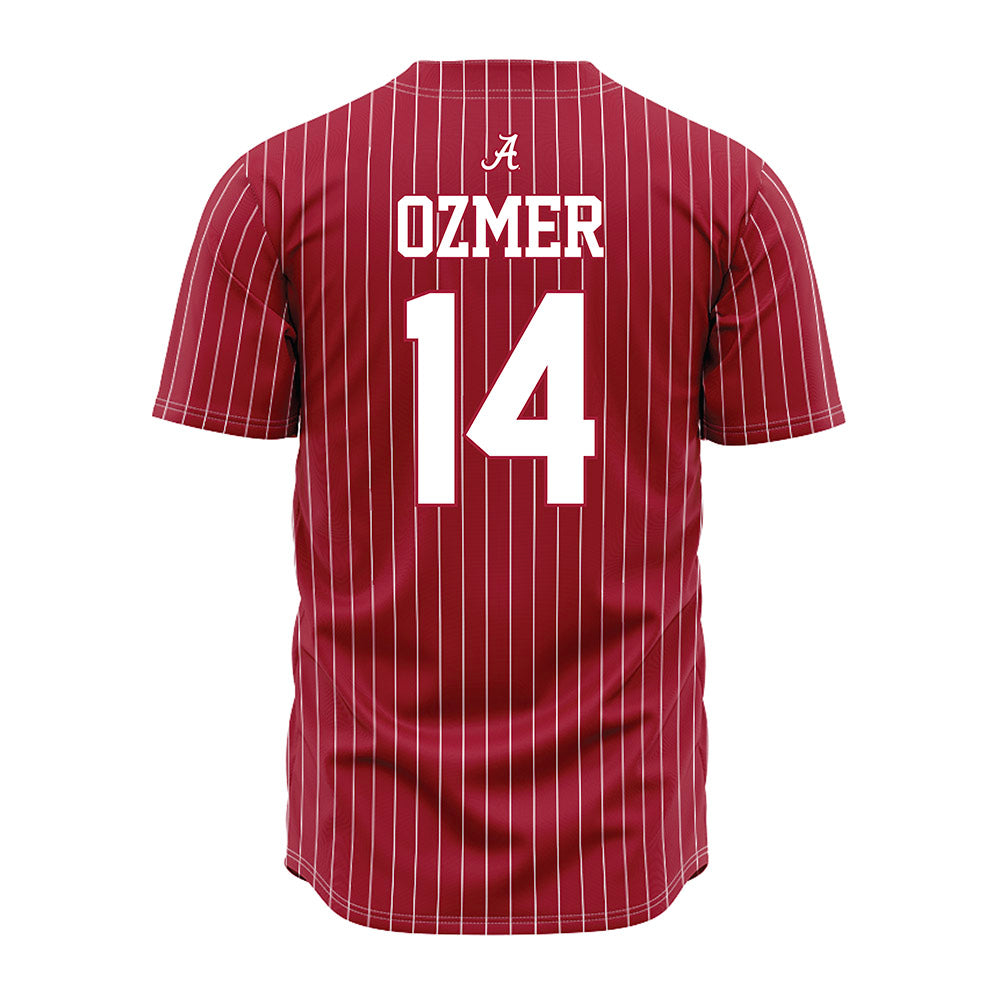 Alabama - NCAA Baseball : Carson Ozmer - Pinstripe Jersey-3