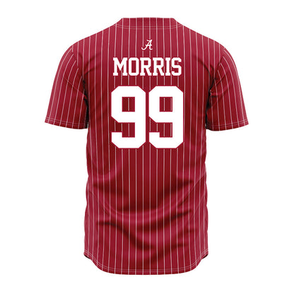 Alabama - NCAA Baseball : Austin Morris - Pinstripe Jersey-2