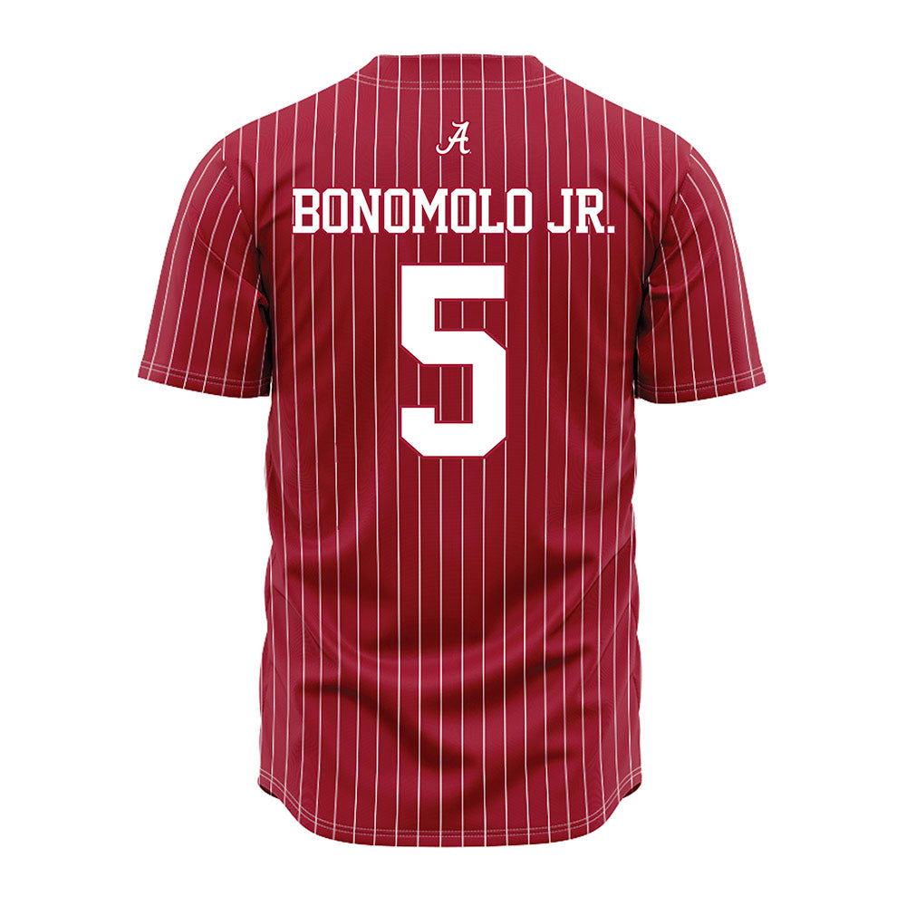 Alabama - NCAA Baseball : Richie Bonomolo Jr. - Pinstripe Jersey-2