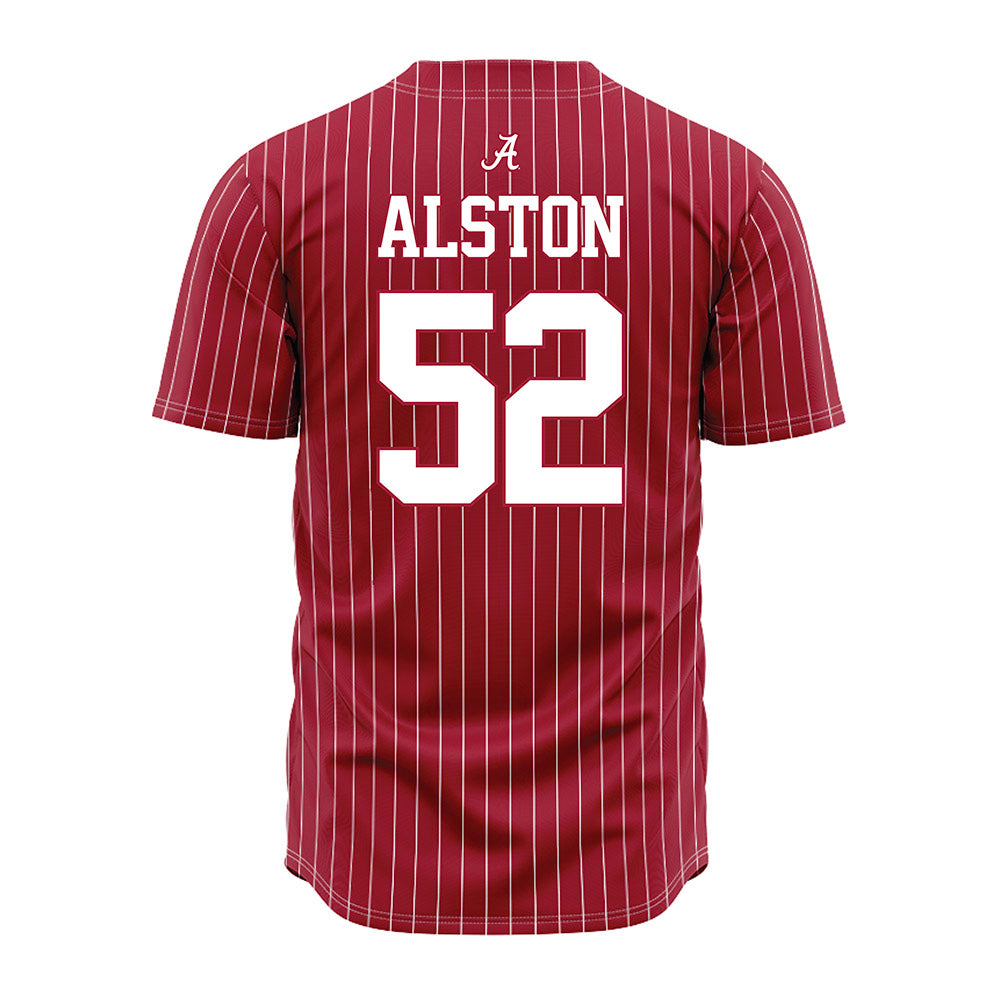 Alabama - NCAA Baseball : Ashton Alston - Pinstripe Jersey-2