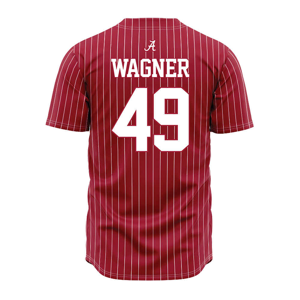 Alabama - NCAA Baseball : Nash Wagner - Pinstripe Jersey-2