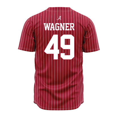 Alabama - NCAA Baseball : Nash Wagner - Pinstripe Jersey-2