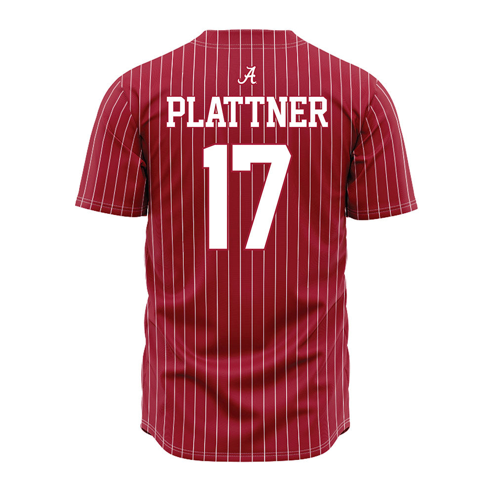 Alabama - NCAA Baseball : Will Plattner - Pinstripe Jersey-2