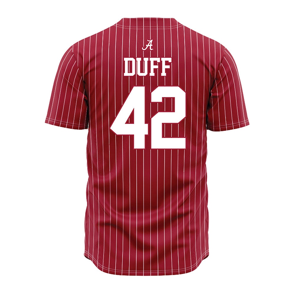 Alabama - NCAA Baseball : Ahmaad Duff - Pinstripe Jersey-3