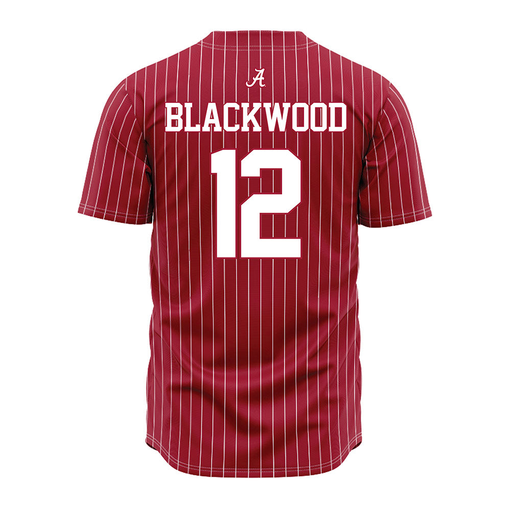 Alabama - NCAA Baseball : JT Blackwood - Pinstripe Jersey-2