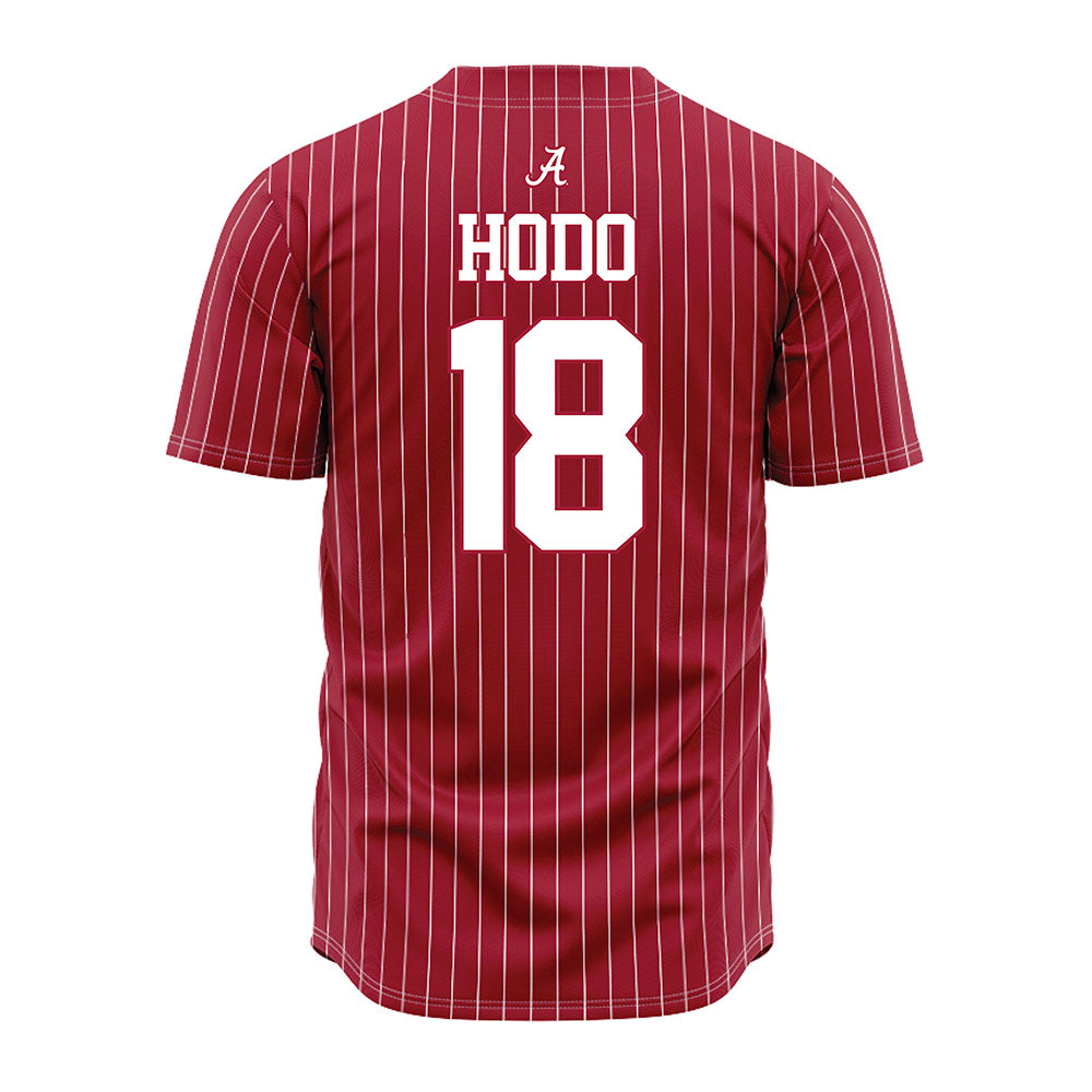 Alabama - NCAA Baseball : Will Hodo - Pinstripe Jersey-2