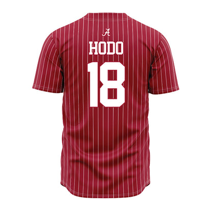 Alabama - NCAA Baseball : Will Hodo - Pinstripe Jersey-2