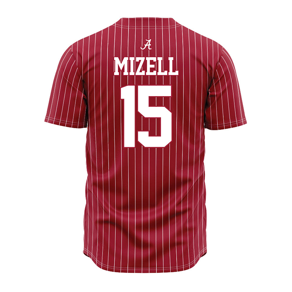 Alabama - NCAA Baseball : Coleman Mizell - Pinstripe Jersey-3