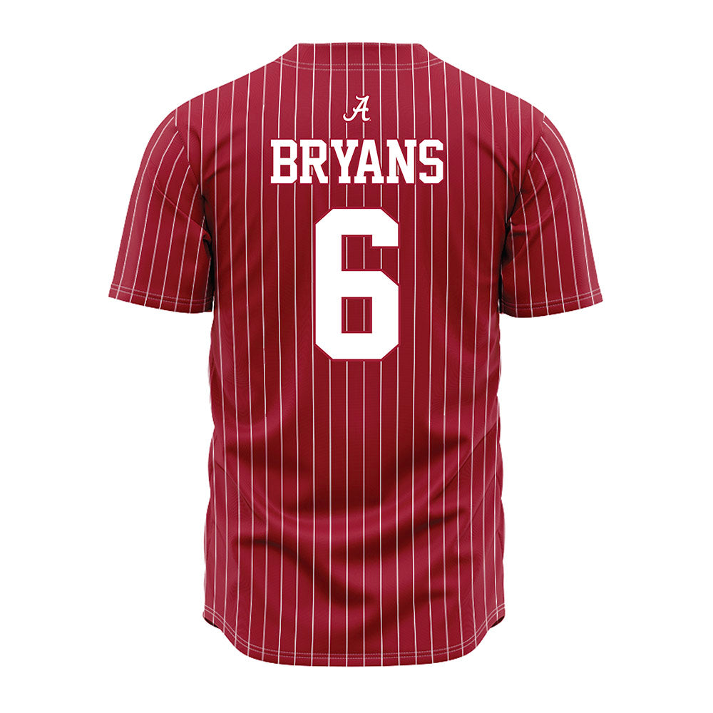 Alabama - NCAA Baseball : Beau Bryans - Pinstripe Jersey-2