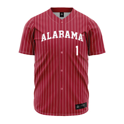 Alabama - NCAA Baseball : Justin Lebron - Pinstripe Jersey-0