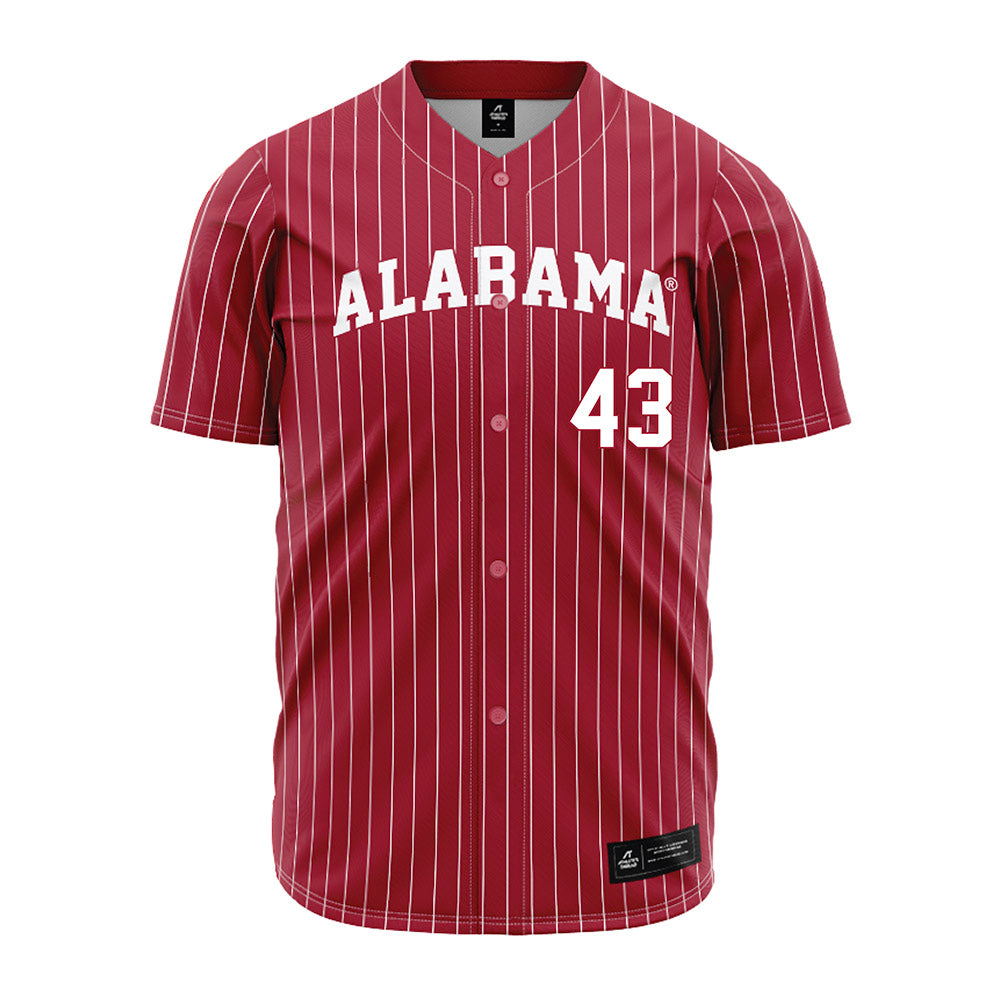 Alabama - NCAA Baseball : Jack Ketchum - Pinstripe Jersey-1