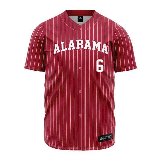 Alabama - NCAA Baseball : Evan Taylor - Pinstripe Jersey-0