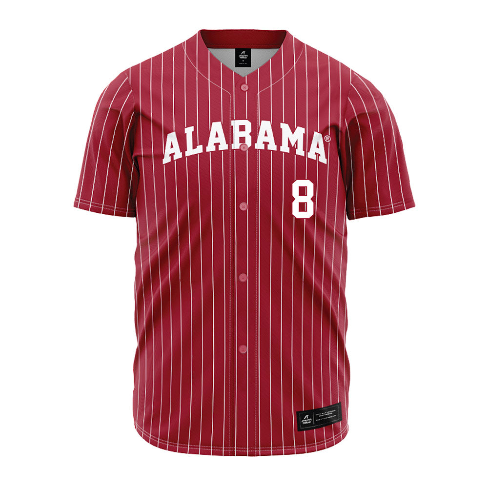 Alabama - NCAA Baseball : Tyler Fay - Pinstripe Jersey-1