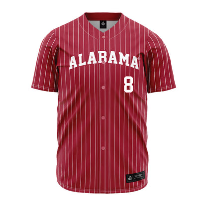 Alabama - NCAA Baseball : Tyler Fay - Pinstripe Jersey-1
