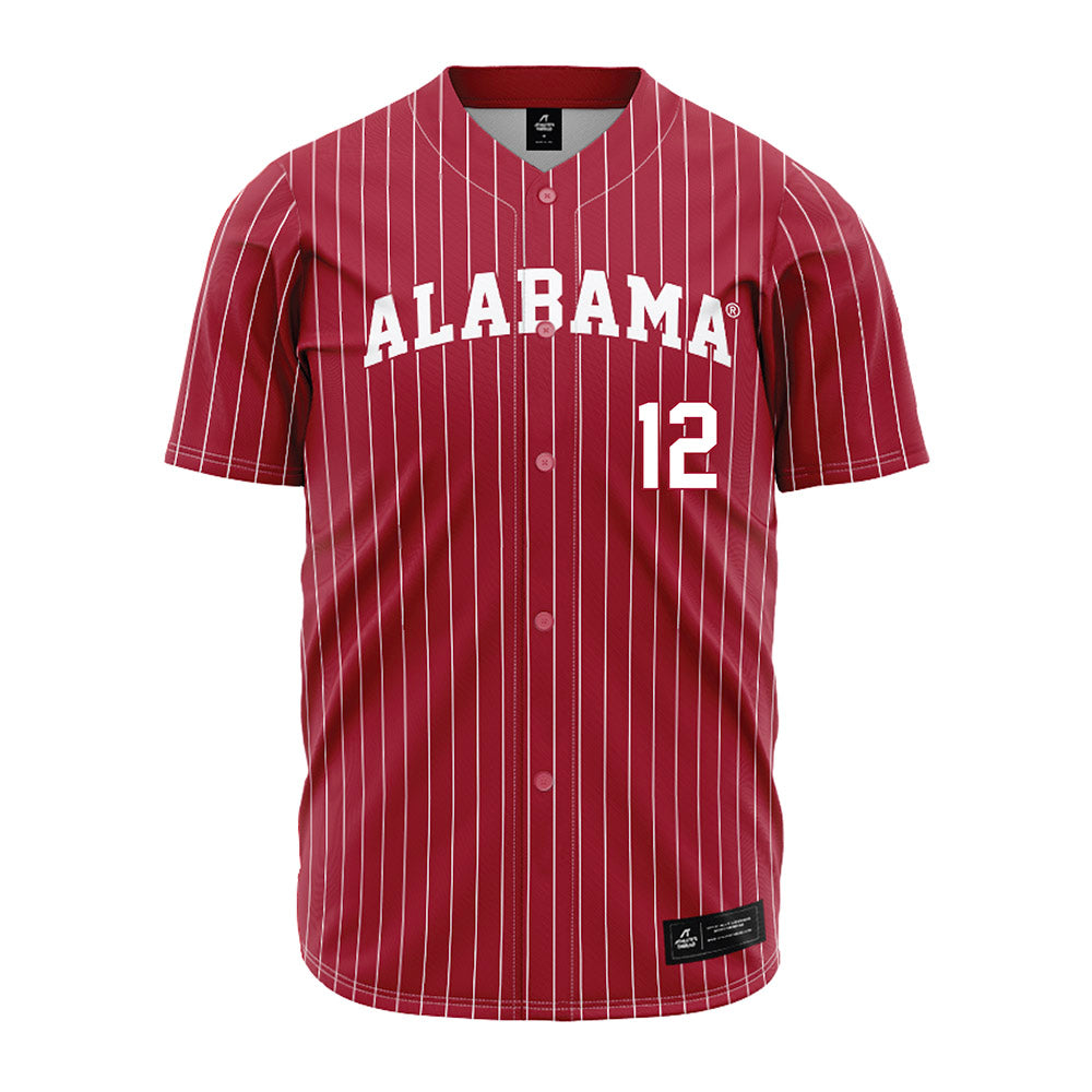 Alabama - NCAA Baseball : JT Blackwood - Pinstripe Jersey-1