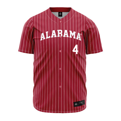 Alabama - NCAA Baseball : Riley Quick - Pinstripe Jersey-1