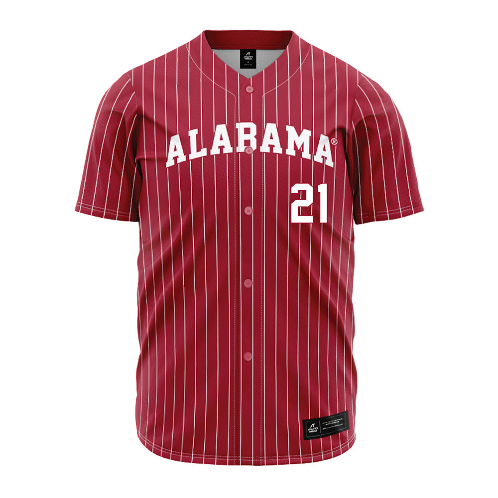 Alabama - NCAA Baseball : Brennen Norton - Pinstripe Jersey-1