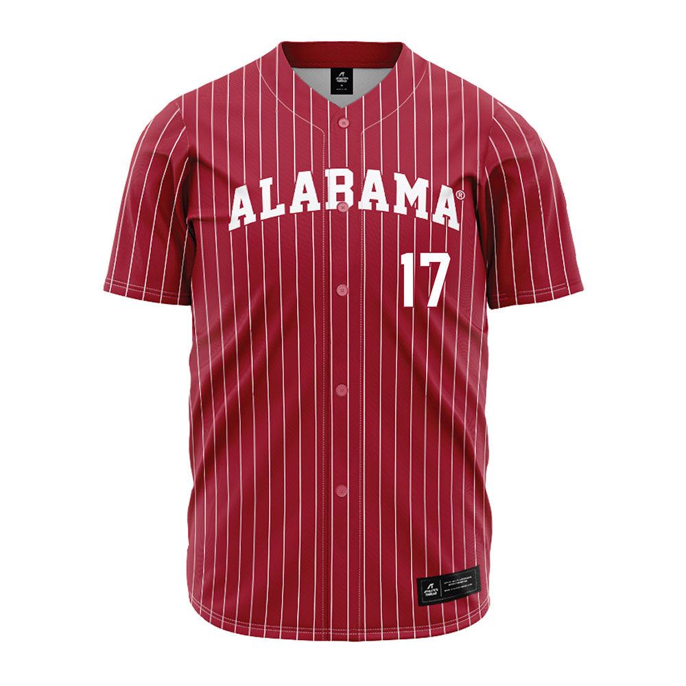 Alabama - NCAA Baseball : Will Plattner - Pinstripe Jersey-0