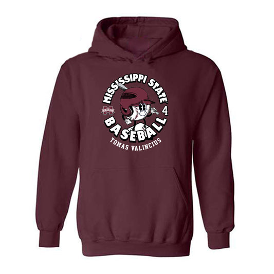 Mississippi State - NCAA Baseball : Tomas Valincius - Fashion Shersey Hooded Sweatshirt-0