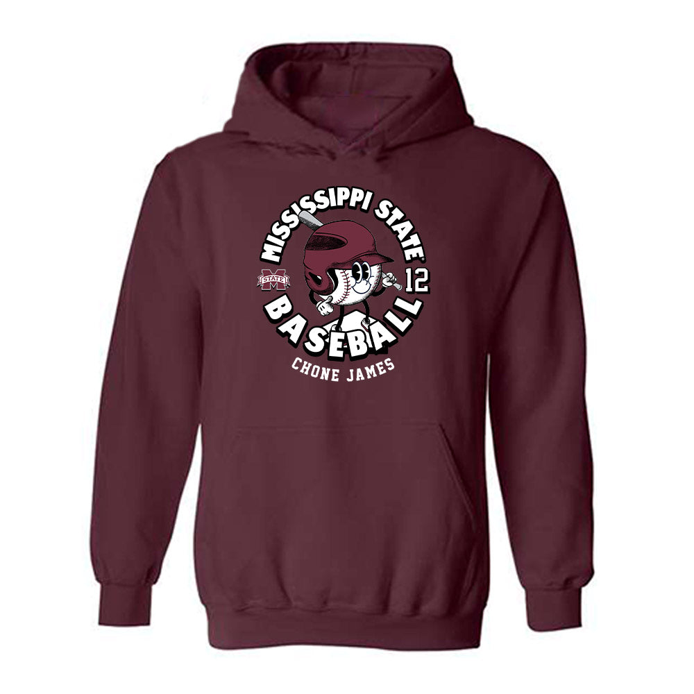 Mississippi State - NCAA Baseball : Chone James - Fashion Shersey Hooded Sweatshirt-0