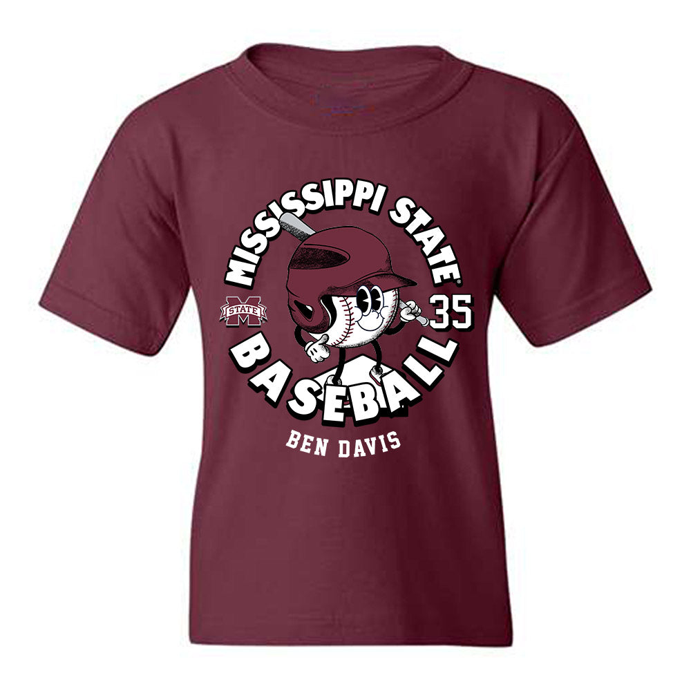 Mississippi State - NCAA Baseball : Ben Davis - Fashion Shersey Youth T-Shirt-0