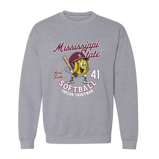 Mississippi State - NCAA Softball : Taylor Troutman - Fashion Shersey Crewneck Sweatshirt-0