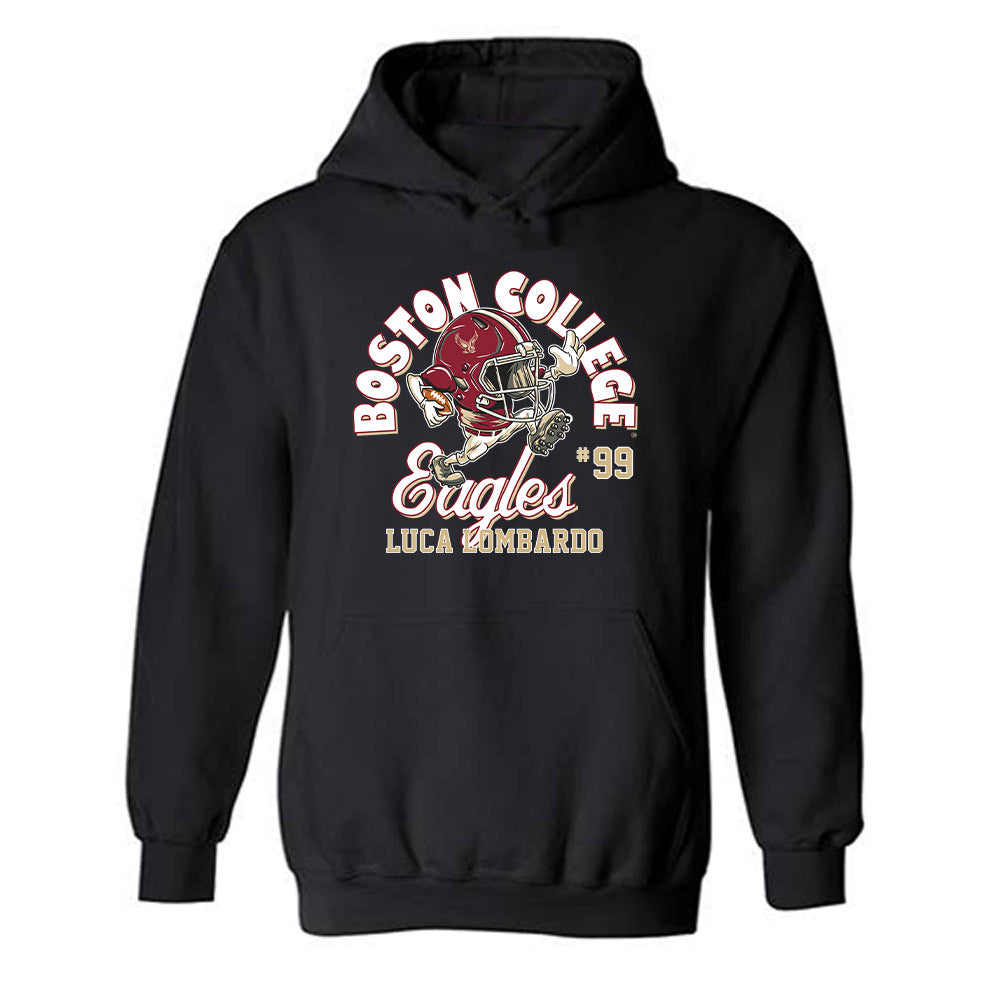 Boston College - NCAA Football : Luca Lombardo - Fashion Shersey Hooded Sweatshirt-0