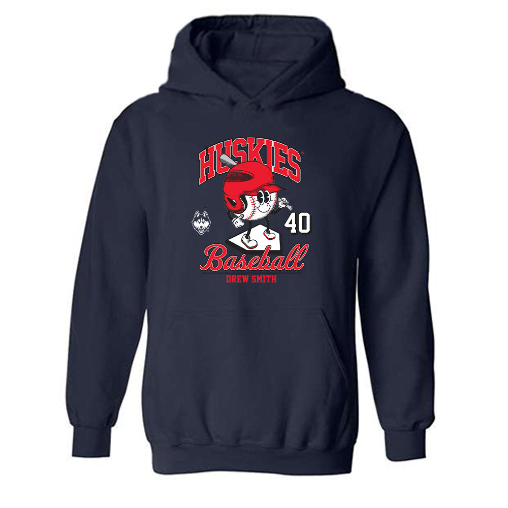 UConn - NCAA Baseball : Drew Smith - Fashion Shersey Hooded Sweatshirt