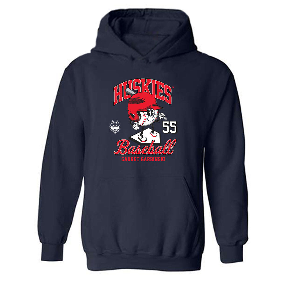 UConn - NCAA Baseball : Garret Garbinski - Fashion Shersey Hooded Sweatshirt