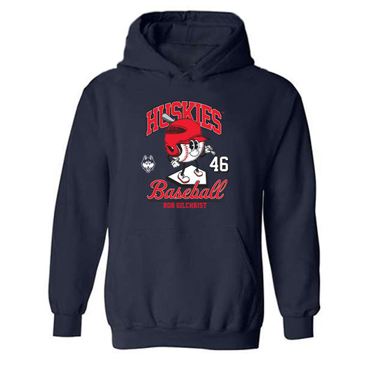 UConn - NCAA Baseball : Rob Gilchrist - Fashion Shersey Hooded Sweatshirt-0