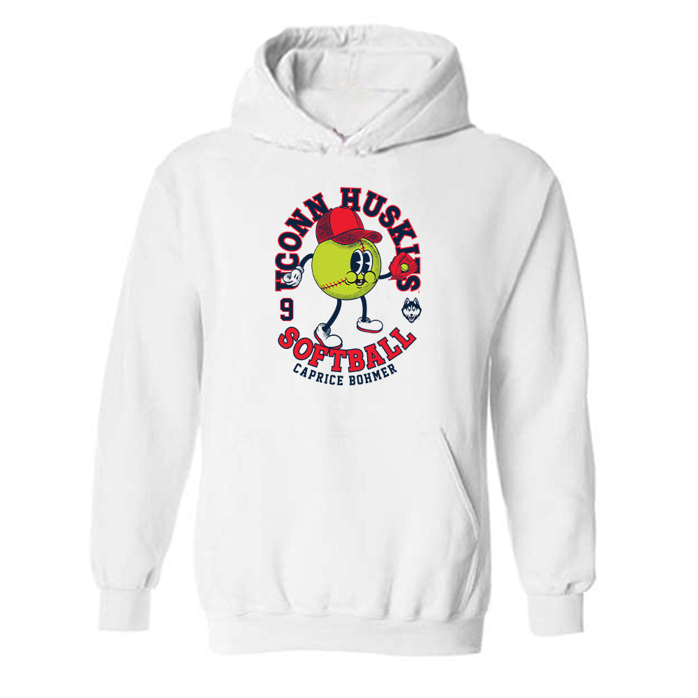 UConn - NCAA Softball : Caprice Bohmer - Fashion Shersey Hooded Sweatshirt-0