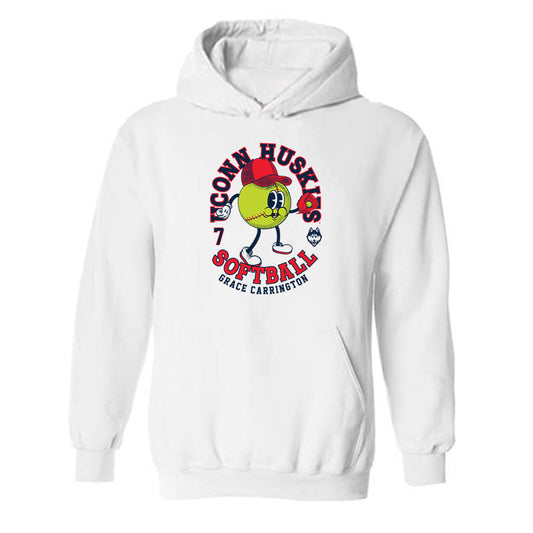 UConn - NCAA Softball : Grace Carrington - Fashion Shersey Hooded Sweatshirt-0