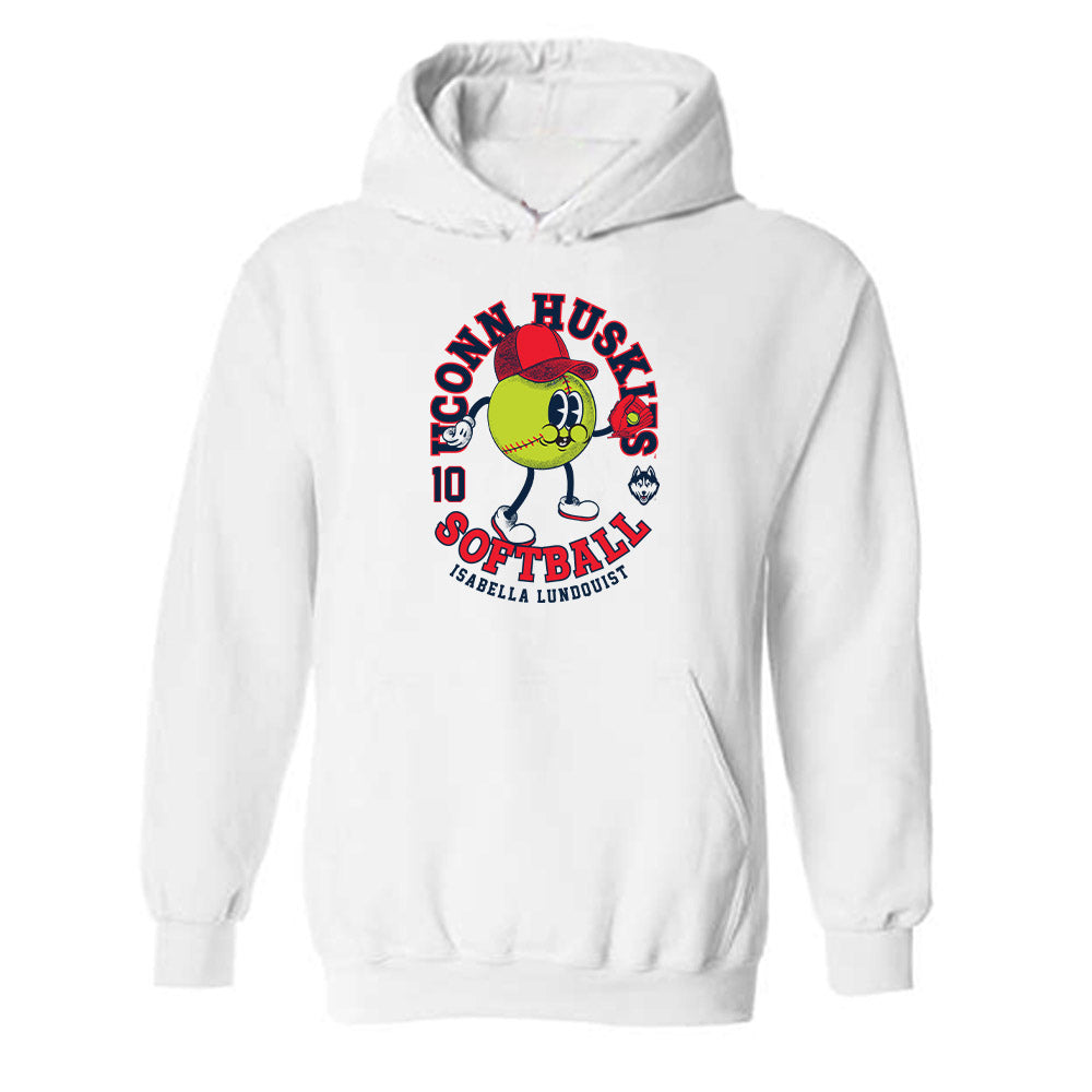 UConn - NCAA Softball : Isabella Lundquist - Fashion Shersey Hooded Sweatshirt-0