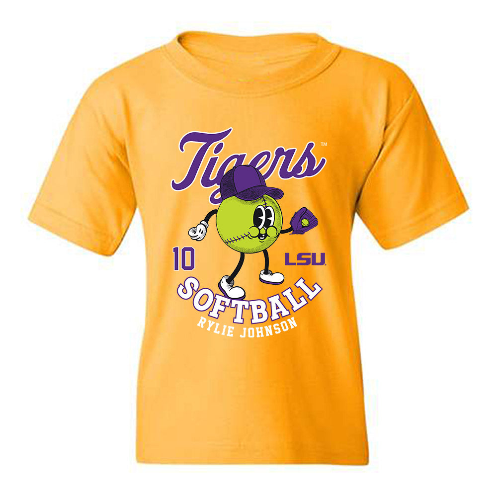 LSU - NCAA Softball : Rylie Johnson - Fashion Shersey Youth T-Shirt-0