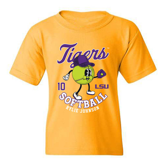 LSU - NCAA Softball : Rylie Johnson - Fashion Shersey Youth T-Shirt-0
