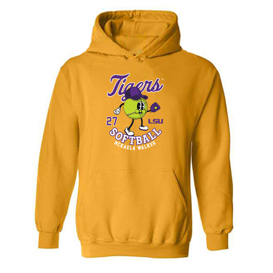 LSU - NCAA Softball : McKaela Walker - Fashion Shersey Hooded Sweatshirt-0