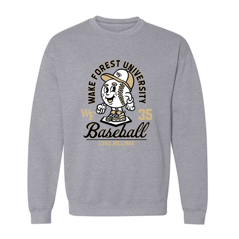 Wake Forest - NCAA Baseball : Luke Billings - Fashion Shersey Crewneck Sweatshirt-0