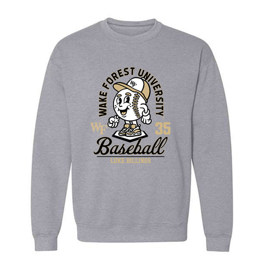 Wake Forest - NCAA Baseball : Luke Billings - Fashion Shersey Crewneck Sweatshirt-0