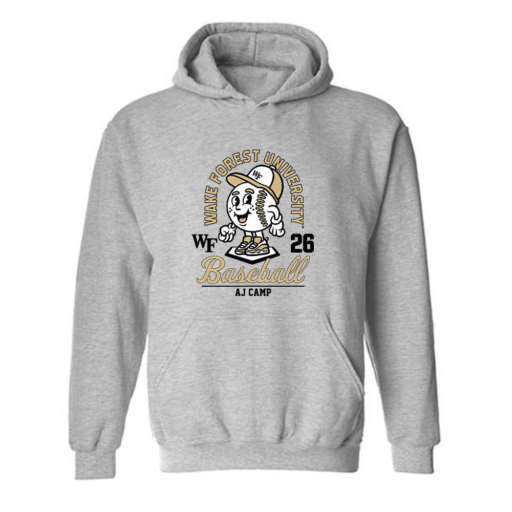 Wake Forest - NCAA Baseball : AJ Camp - Fashion Shersey Hooded Sweatshirt-0