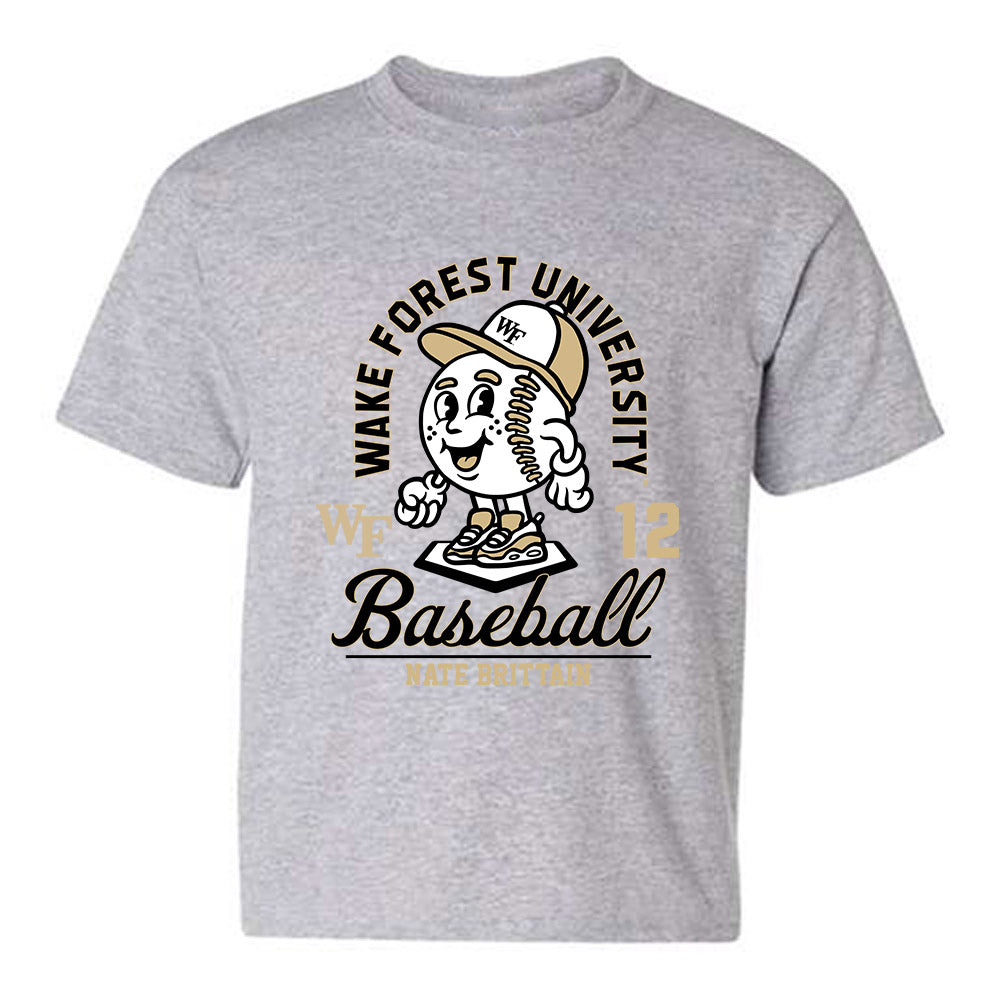 Wake Forest - NCAA Baseball : Nate Brittain - Fashion Shersey Youth T-Shirt-0