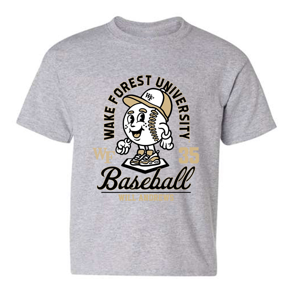 Wake Forest - NCAA Baseball : Will Andrews - Fashion Shersey Youth T-Shirt