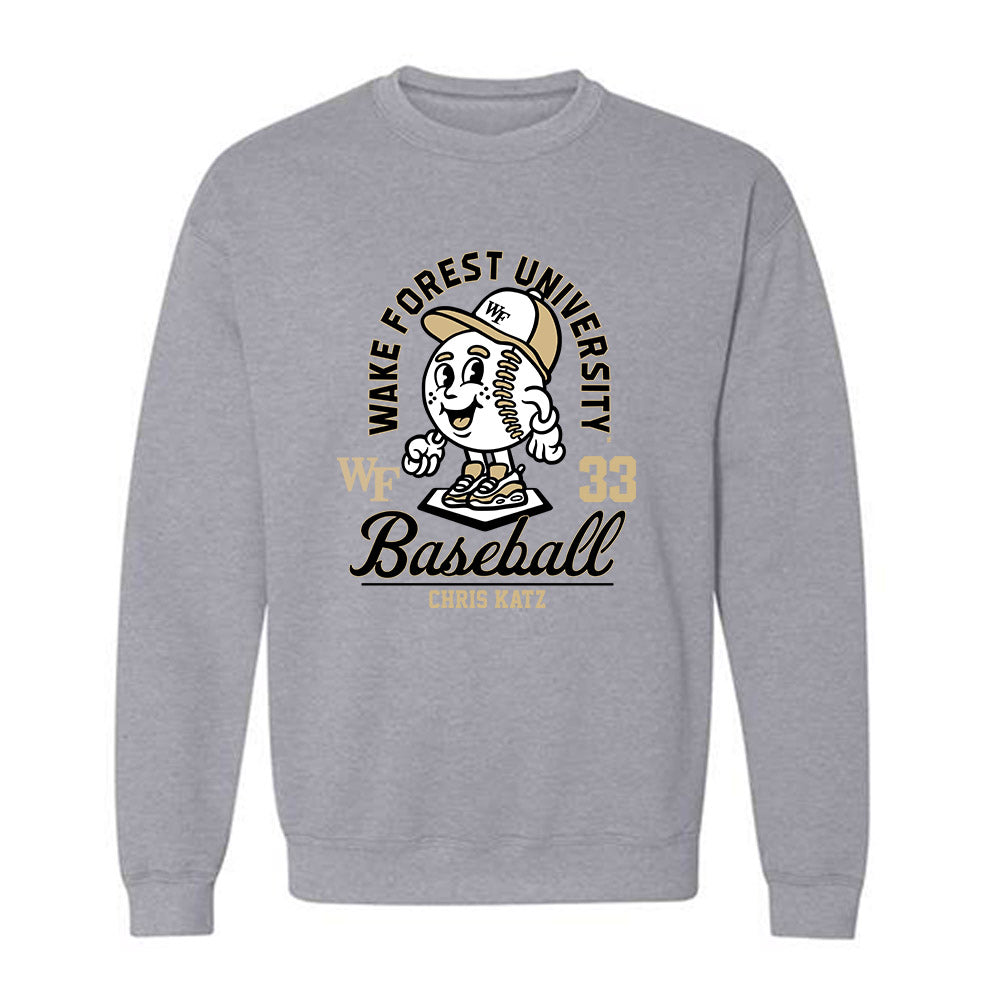 Wake Forest - NCAA Baseball : Chris Katz - Fashion Shersey Crewneck Sweatshirt